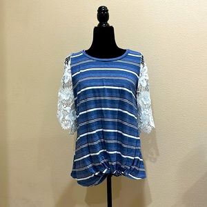 Stripes and Flowers shirt 👕